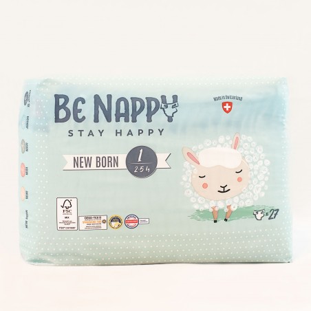 Couches Be Nappy - New Born taille 1 (2-5kg)